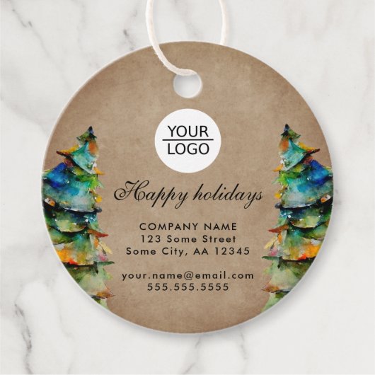 Hinzufügen von Logo-benutzerdefinierten Text Weihn Geschenkanhänger (Vorderseite)