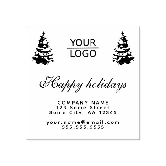 Hinzufügen von Logo-benutzerdefinierten Text Weihn Gummistempel (Prägung)