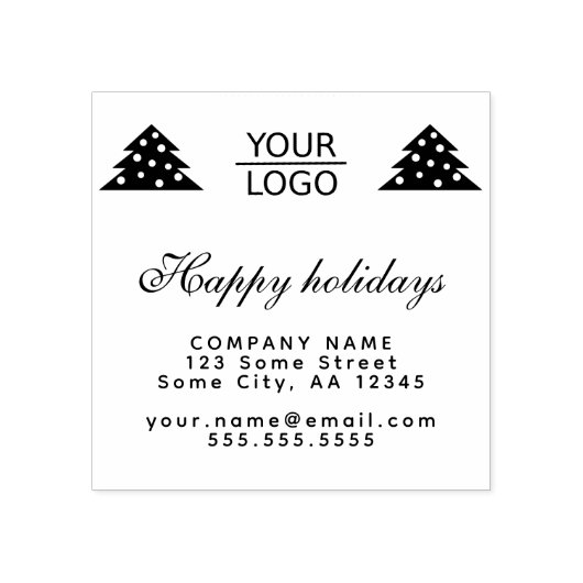 Hinzufügen von Logo-benutzerdefinierten Text Weihn Gummistempel (Prägung)