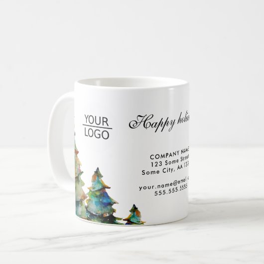 Hinzufügen von Logo-benutzerdefinierten Text Weihn Kaffeetasse (Vorderseite Links)