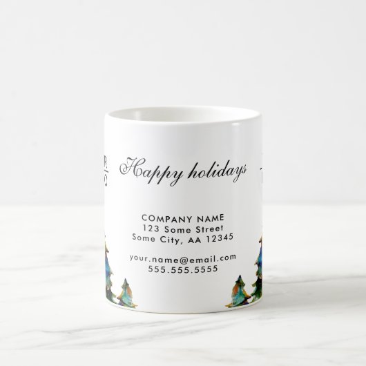 Hinzufügen von Logo-benutzerdefinierten Text Weihn Kaffeetasse (Mittel)