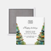 Hinzufügen von Logo-benutzerdefinierten Text Weihn Magnet (Vorderseite/Rückseite)