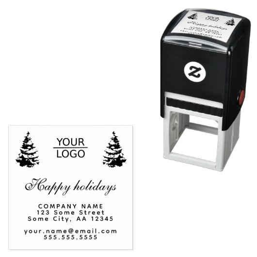 Hinzufügen von Logo-benutzerdefinierten Text Weihn Permastempel (Beispiel)