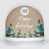 Hinzufügen von Logo-benutzerdefinierten Text Weihn Schneekugeln (Vorderseite)