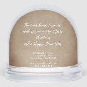 Hinzufügen von Logo-benutzerdefinierten Text Weihn Schneekugeln (Rückseite)