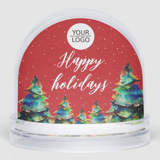 Hinzufügen von Logo-benutzerdefinierten Text Weihn Schneekugeln (Vorderseite)