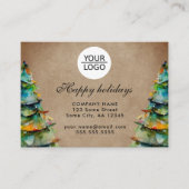 Hinzufügen von Logo-benutzerdefinierten Text Weihn Visitenkarte (Vorderseite)