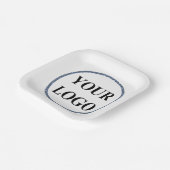 HINZUFÜGEN VON LOGO-Brautparty-Tellern Rosa grün Pappteller (Gewinkelt)