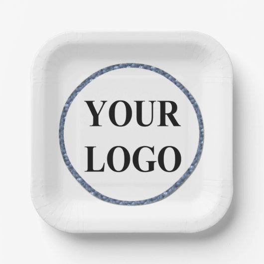 HINZUFÜGEN VON LOGO-Brautparty-Tellern Rosa grün Pappteller (Vorderseite)