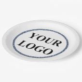 HINZUFÜGEN VON LOGO-Brautparty-Tellern Rosa grün Pappteller (Schrägansicht)