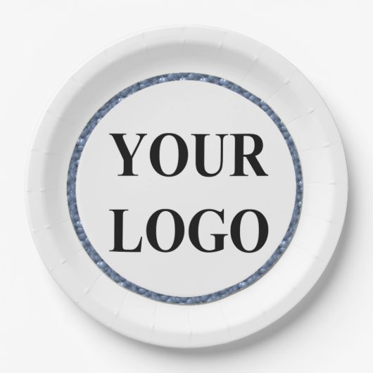 HINZUFÜGEN VON LOGO-Brautparty-Tellern Rosa grün Pappteller (Vorderseite)