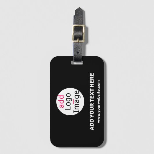 Hinzufügen von Logo Business Chic Anpassbare Schwa Gepäckanhänger (Vorderseite Vertikal)