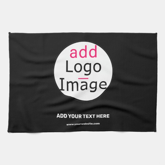 Hinzufügen von Logo Business Chic Anpassbare Schwa Geschirrtuch (Horizontal)