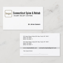 Hinzufügen von Logo Chiropraktikum Chiropraktiker  Visitenkarte