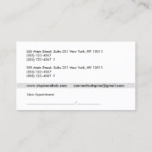 Hinzufügen von Logo Chiropraktikum Chiropraktiker Visitenkarte (Rückseite)