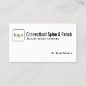 Hinzufügen von Logo Chiropraktikum Chiropraktiker Visitenkarte (Vorderseite)