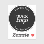 Hinzufügen von Logo-Editierbar schwarz und transpa Aufkleber (Blatt)