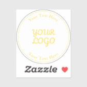 Hinzufügen von Logo-editierbarem Gold-Text wasserd Aufkleber (Blatt)