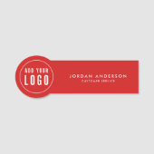 Hinzufügen von Logo-Editierfarbe Einfache moderne Namensschild (Vorderseite)