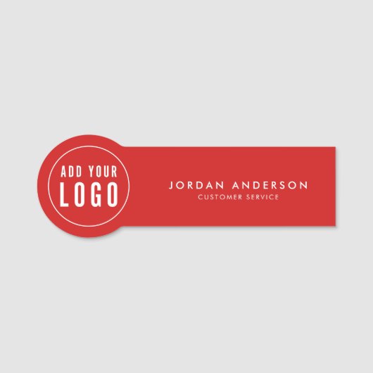 Hinzufügen von Logo-Editierfarbe Einfache moderne Namensschild (Vorderseite)