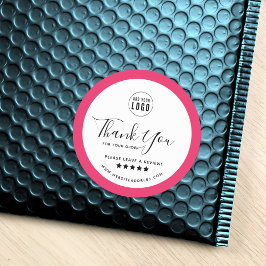 Hinzufügen von Logo-Farbe für die Grenzen Danke Re Runder Aufkleber