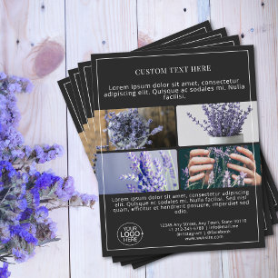 Hinzufügen von Logo-Foto Raster Collage Black Prom Flyer