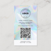 Hinzufügen von Logo-Holografischer QR-Code Mitarbe Visitenkarte (Rückseite)