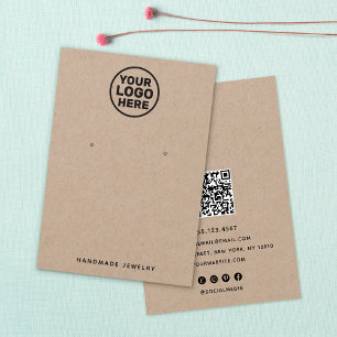 Hinzufügen von Logo-Kraft-Ohrring-Anzeiger QR-Code