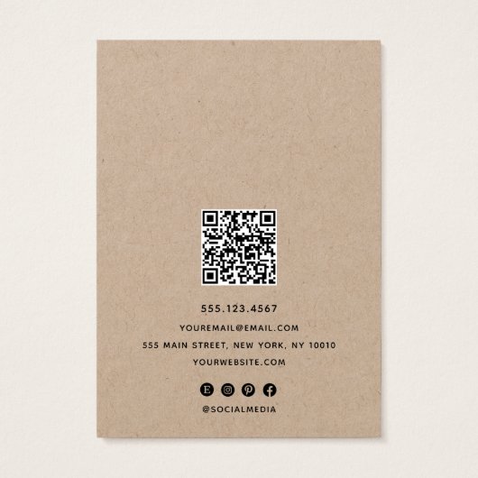 Hinzufügen von Logo-Kraft-Ohrring-Anzeiger QR-Code (Rückseite)