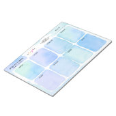 Hinzufügen von Logo Künstlerisch Blue Watercolor W Notizblock (angewinkelt)