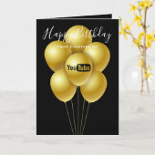 Hinzufügen von Logo-Mitarbeiter/Client-Ballon Gebu Karte (Gelbe Blume)