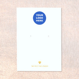 Hinzufügen von Logo-Ohrsichtkarte Gold-Diamant-Sym