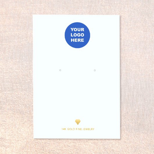 Hinzufügen von Logo-Ohrsichtkarte Gold-Diamant-Sym