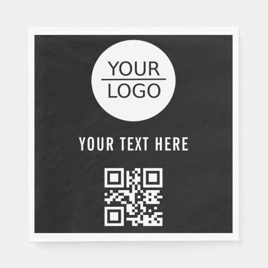 Hinzufügen von Logo-QR-Code Benutzerdefinierte Wer Serviette (Vorderseite)