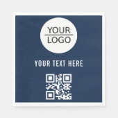 Hinzufügen von Logo-QR-Code Benutzerdefinierte Wer Serviette (Vorderseite)
