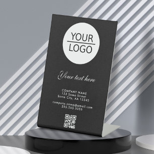 Hinzufügen von Logo QR Code Benutzerdefinierter Te Sockelschild