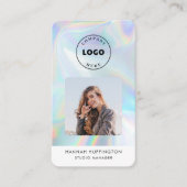 Hinzufügen von Logo-QR-Code Mitarbeiter-Foto Holog Visitenkarte (Vorderseite)