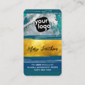 Hinzufügen von Logo QR Code & Social Media Gold Ja Visitenkarte (Vorderseite)