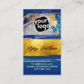 Hinzufügen von Logo QR Code & Social Media Gold Na Visitenkarte (Vorderseite)