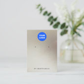 Hinzufügen von Logo-Satin-Gold-Aquarellfarben-Anze Visitenkarte (Stehend Vorderseite)