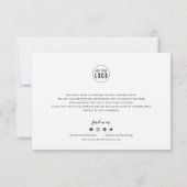 Hinzufügen von Logo-Script und Schreibmaschine Kra Dankeskarte (Rückseite)