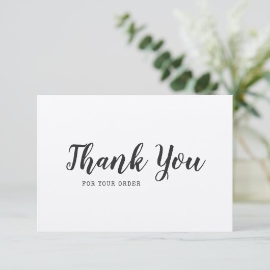 Hinzufügen von Logo-Script und Schreibmaschine Kra Dankeskarte (Stehend Vorderseite)