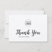 Hinzufügen von Logo-Script und Schreibmaschine Kra Dankeskarte (Vorderseite)