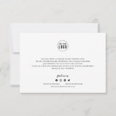 Hinzufügen von Logo-Skript und Schreibmaschine Dan Dankeskarte (Rückseite)