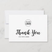 Hinzufügen von Logo-Skript und Schreibmaschine Dan Dankeskarte (Vorderseite)