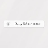 Hinzufügen von Logo-Skript und Schreibmaschine Etiketten (Design 1)