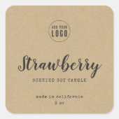 Hinzufügen von Logo-Skripten und Schreibmaschinens Quadratischer Aufkleber (Vorderseite)