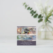 Hinzufügen von Logo Social Media QR Code Mutter vo Quadratische Visitenkarte (Stehend Vorderseite)