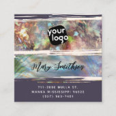 Hinzufügen von Logo Social Media QR Code Mutter vo Quadratische Visitenkarte (Vorderseite)