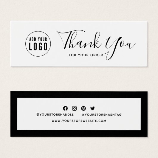 Hinzufügen von Logo Social Media Vielen Dank Editi (Vorne & Hinten)